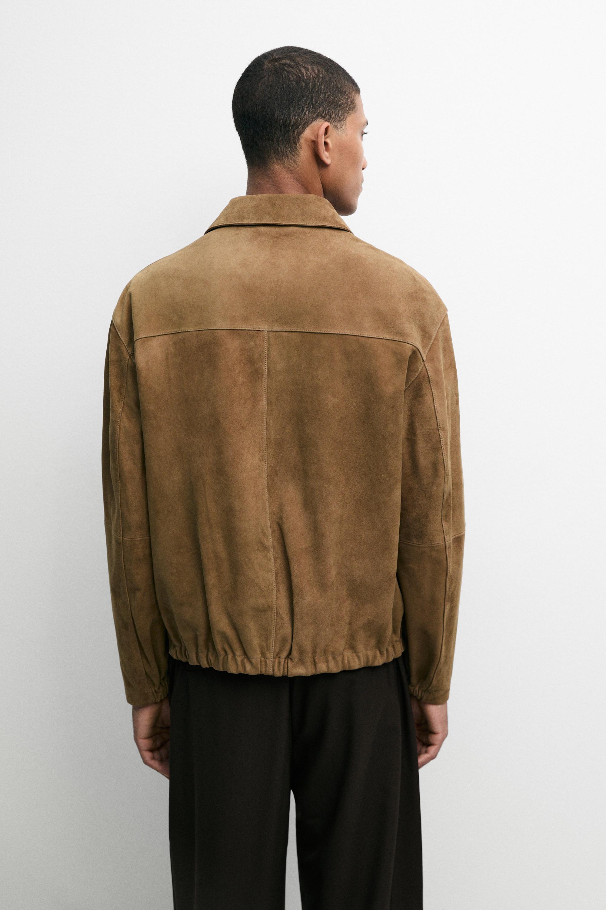 Suede leather jacket